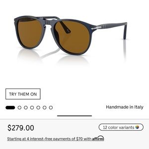 Dark blue Persol mens sunglasses